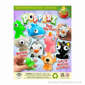 Pop Out Eyes Squishy Animal - 55mm Vending Capsule