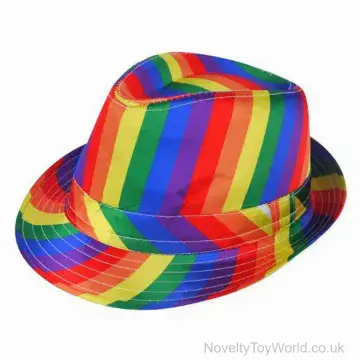 Pride Rainbow Novelty Trilby Hat - Adult Size