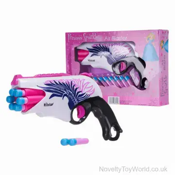 Princess Air Blaster Gun with Pink Foam Darts - Girls Gift