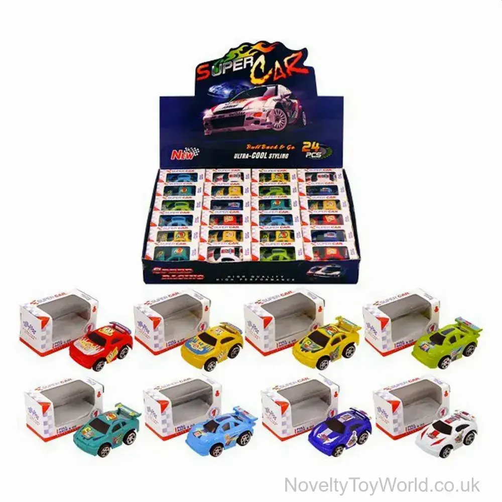 Pull Back Action Race Car In Display Box (6cm) | Cheap Toy Cars UK