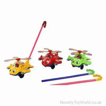 Push & Pull Toy Helicopter For Toddlers (37cm Handle)