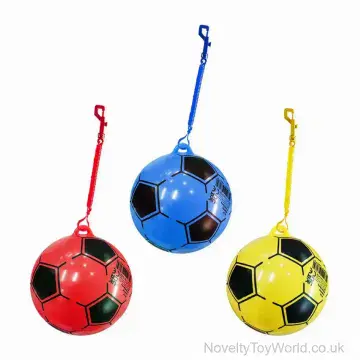PVC Football on Spiral Keyring
