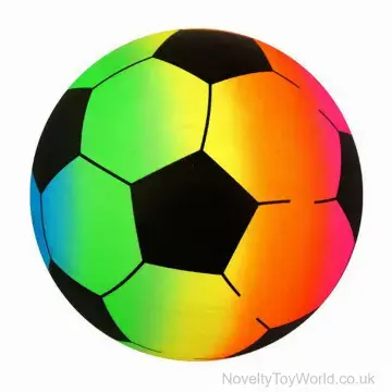 PVC Rainbow Light Kick About Football (20cm)