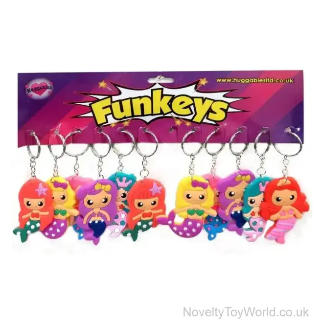 PVC Rubber Mermaid Keyring (5cm) | Cut Price Wholesale Keychains UK