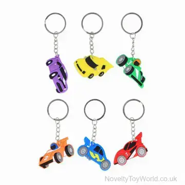 Race Car Rubber Keyring (5cm)