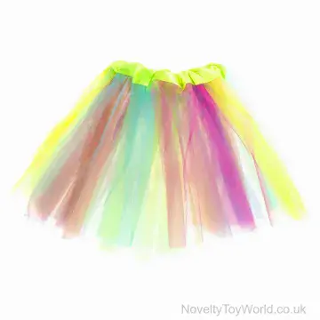 Rainbow Colour Tutu Skirt & Elastic Waist - Adult Size