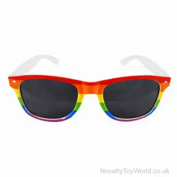 Rainbow Frame Pride Colours Sunglasses - Adult
