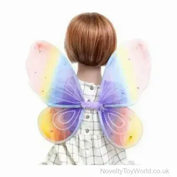 Rainbow Glitter Fancy Dress Fairy Wings (43cm x 34cm)