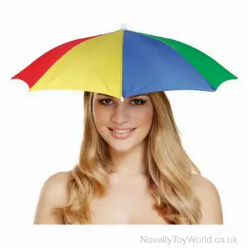Rainbow Novelty Umbrella Hat - Adult