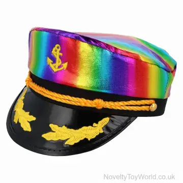 Rainbow Sailor Captain Hat - Adult