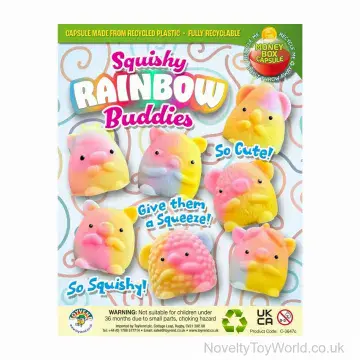 Rainbow Stress Toy Animal - 55mm Vending Capsule