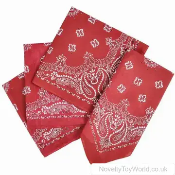 Red Western Motif Bandana Wild West Cowboy Fancy Dress