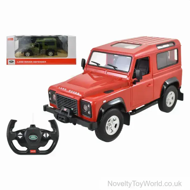 Remote Control Land Rover Defender - Red & Green (1:14sc) | Wholesale R/C Toys
