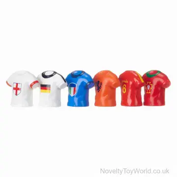 Resin Football Shirt Small Ornament - 6 Assorted Countries