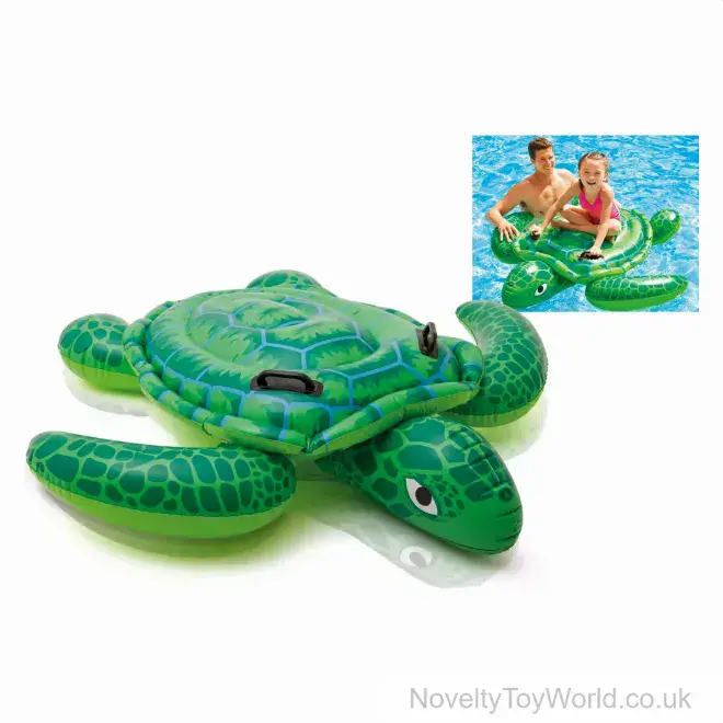 Bulk Buy Ride On Inflatable Sea Turtle Intex Pool Toy (150cm) | Low Price Pool Floaty UK