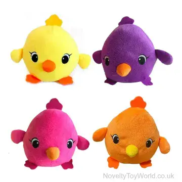 Round Cuddly Chick Soft Plush Toy - 4 Assorted (18cm)