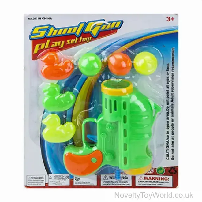 Bulk Buy | Rubber Duck Shooting Game With 3 Balls, 3 Ducks | Wholesale Bath Time Games UK