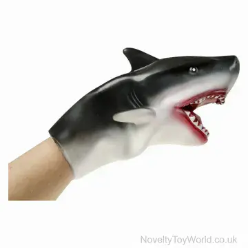 Rubber Great White Shark Hand Puppet (30cm)