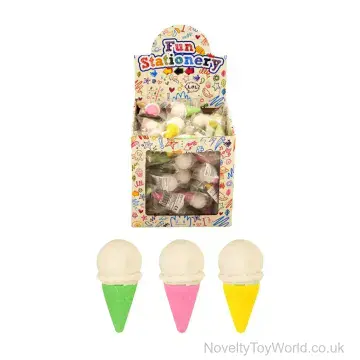 Rubber Ice Cream Eraser (5cm) - 3 Assorted
