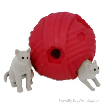 Rubber Kitten & Ball of Wool Sensory Fidget Toy (13.5cm)