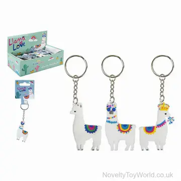 Rubber Love Llama Keyring Mix - 6cm