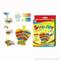 Bulk Buy | Sand Art Kit Individual Shape - 5 Bags of Coloured Sand per Set
