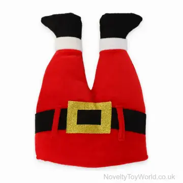 Santa Legs Christmas Fancy Dress Hat - Adult Size