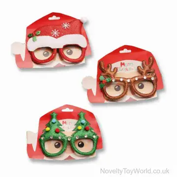 Santa, Reindeer, & Christmas Tree Novelty Glasses
