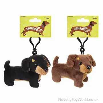 Sausage Dog Soft Toy Bag Clip (10cm)