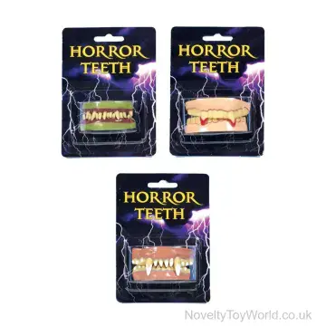 Scary Fancy Dress Teeth For Adults - 3 Assorted