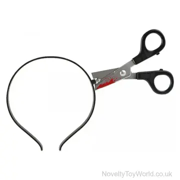 Scissors Stuck In Head Halloween Headband - Adult