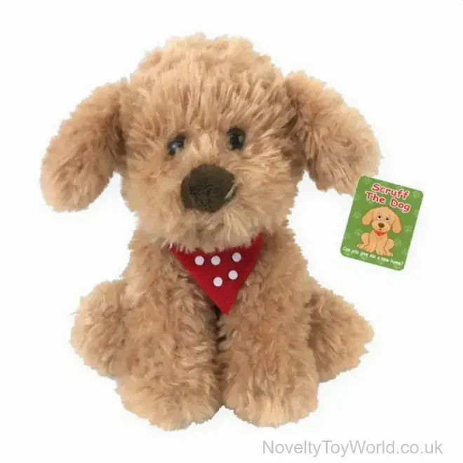 Scruffy Fluffy Soft Toy Dog - 20cm | Wholesale Animal Novelties UK