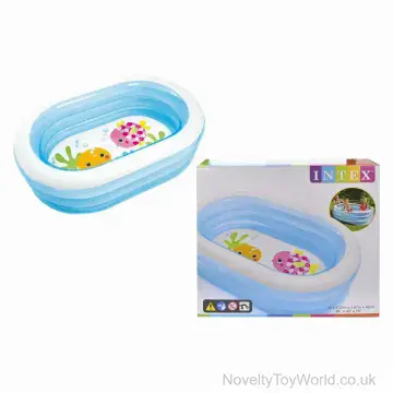 Sea Animal Toddler 3 Ring Paddling Pool (163cm x 107cm x 46cm)