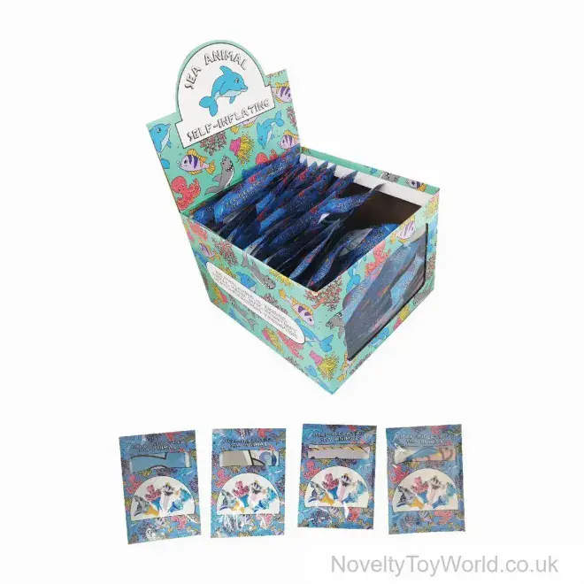 Self Inflating Sea Animal Foil Inflatable Toy (32cm) | Wholesale Sea Creature Balloons UK