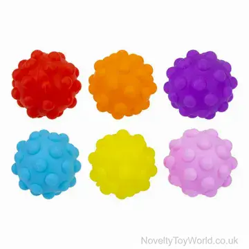 Sensory Dimple Pops Ball - 6 Assorted