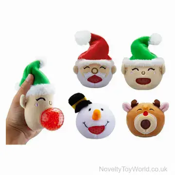 Sensory Soft Plush Christmas Jelly Bead Ball - 4 Assorted (8cm)