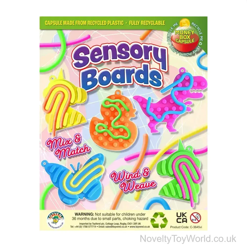 Sensory String Fidget Board - 55mm Vending Capsule | Amusements Toys