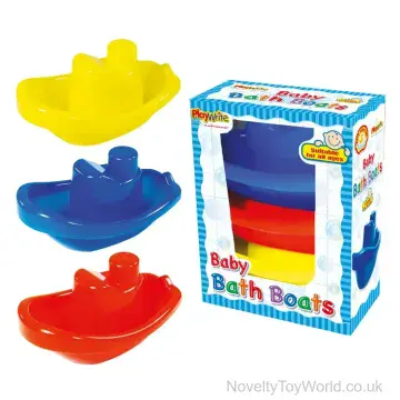 Set of 3 Baby Bath Boats - Boxed (11cm)