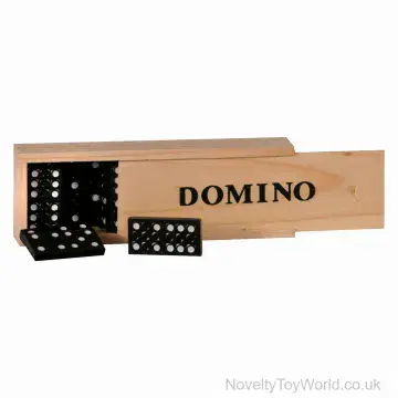 Set of Dominoes in Wooden Box - Family Games