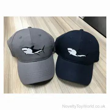 Shark Washed Denim Baseball Cap - Child
