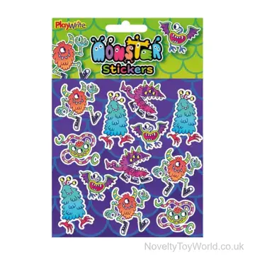 Sheet of 11 Monster Stickers (12 x 11.5cm)