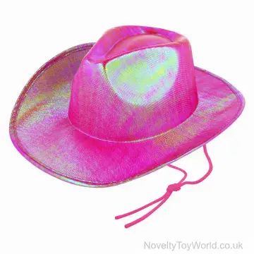 Shiny Pink Cowboy Cowgirl Hat  - Adult Size