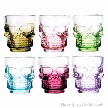 Skull Shot Glass 50ml - 6 Assorted Colours