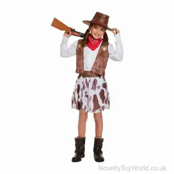 Small Cowgirl Fancy Dress Costume for Children (Age 4-6)