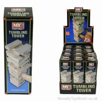 Small Wooden Tumbling Tower Falling Block Game (16.5cm)