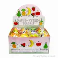 Smile Face Fruit Anti-Stress Ball (6.5cm) | Wholesale Fidget Balls UK