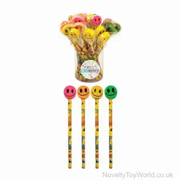 Smile Face Pencil With Eraser Topper