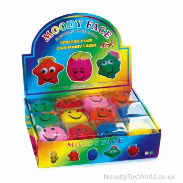 Smile Face Stress Balls with Hair - Funny Sensory Toys