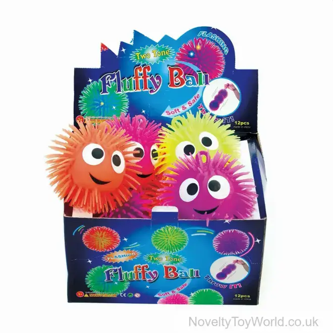 Bulk Buy | Smiley Face Light Up Puffer Ball 15cm - 6 Assorted Colours