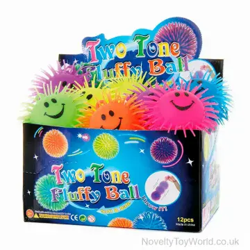 Smiley Face Puffer Ball 10cm - 6 Assorted Colours